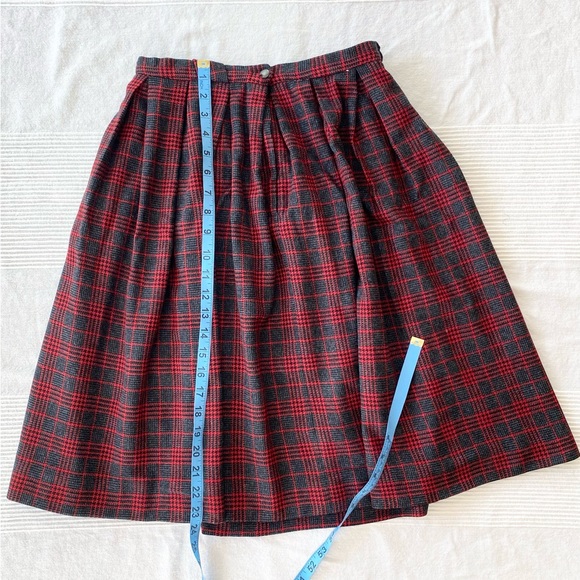Vintage Plaid Wool Skirt - Picture 2 of 9
